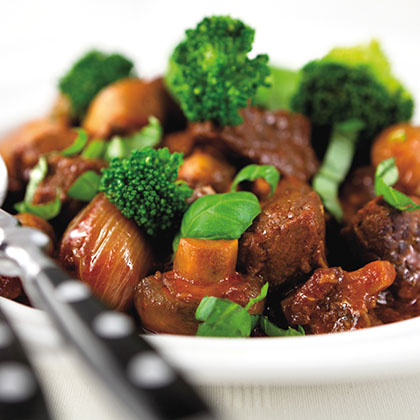 Veal stew with broccoli